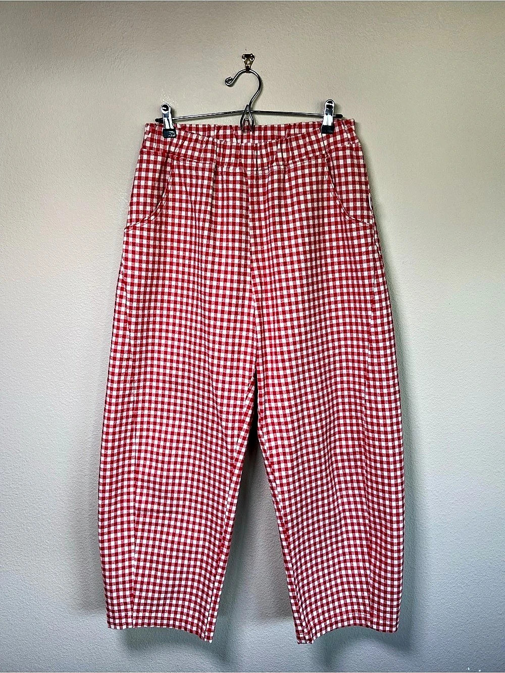 Le Bon Shoppe Arc Pants Red Gingham Large